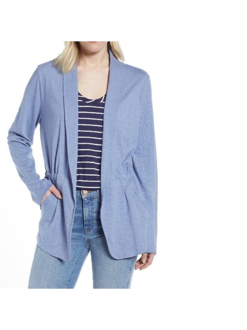 Caslon Cinch Waist Knit Jacket